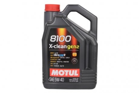 Масло моторное 8100 X-Clean 5W-40 (5 л) MOTUL 854151