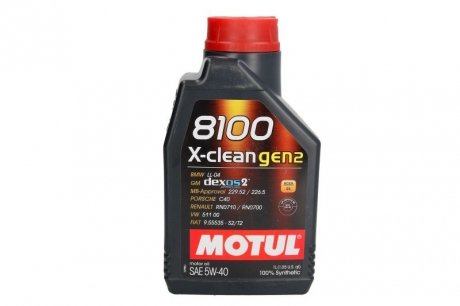 Масло моторное 8100 X-Clean gen2 5W-40 (1 л) MOTUL 854111