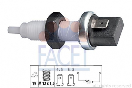Вмикач сигналу гальма Fiat FACET 71000 (фото 1)