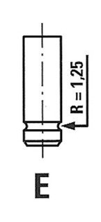 Клапан випускний OPEL 4384/RCR EX FRECCIA R4384RCR (фото 1)