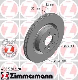 Гальмiвнi диски ZIMMERMANN 450520220
