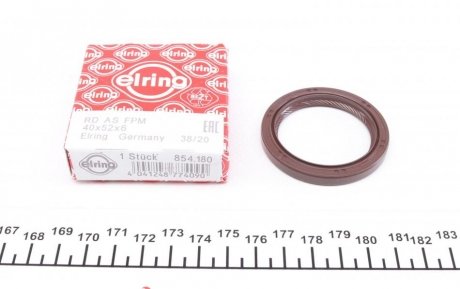 Уплотняющее кольцо, распределительный вал OPEL/ISUZU 1,5D/1,7D 40x52x6 FPM ELRING 854.180 (фото 1)