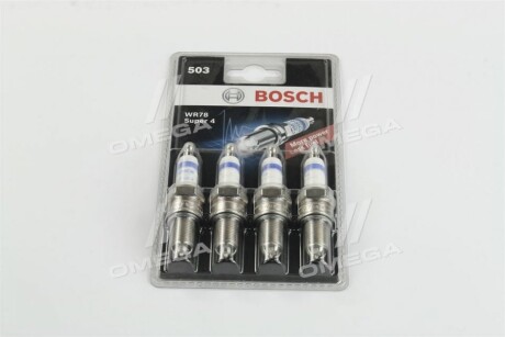 Свеча зажигания WR78 SUPER4 (LADA 2105, 2106, 2107) (4 шт. блист.) BOSCH 0242232803