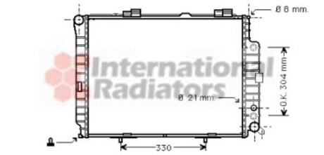 Радиатор охлаждения двигателя W210(E) 30/42/43/50 95-98 VAN WEZEL 30002208