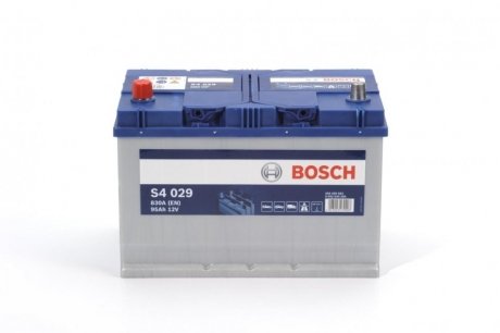 Акумулятор 95Ah-12v (S4029) (306x173x225),L,EN830(Азія) BOSCH 0092S40290 (фото 1)