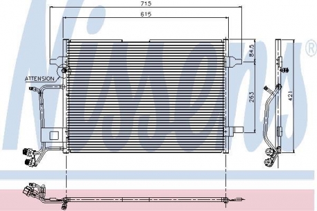 Радиатор кондиционера A4 / PASSAT5 MT/AT 97-01 NISSENS 94207