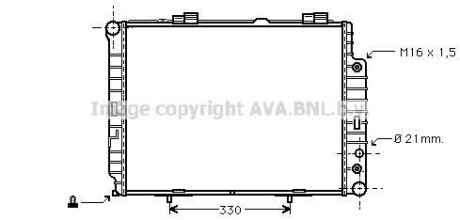 Радиатор охлаждения двигателя MBW210 E-KL MT/AT +AC 97- (Ava) AVA COOLING MSA2283 (фото 1)