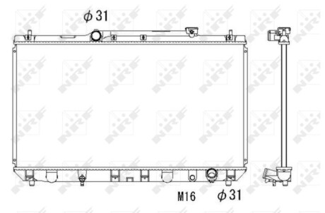Радіатор охолодження двигуна NRF 53307