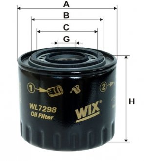 Фільтр масляний WIX FILTERS WL7298 (фото 1)