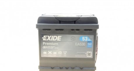 Аккумулятор Premium (207×175×190), 53Ач, 540А, R+ EXIDE EA530 (фото 1)