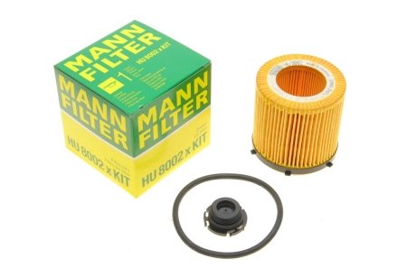 Фильтр масляный двигателя BMW 3/5/X1 11- MANN HU8002XKIT (фото 1)