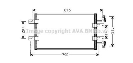 Радиатор кондиционера NISSAN;OPEL;RENAULT (AVA) AVA COOLING RTA5451 (фото 1)