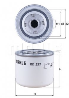 Фильтр масляный двигателя VOLVO (Knecht-Mahle) MAHLE / KNECHT OC222