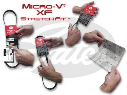 Поликлиновые ремни Micro-V StretchFit GATES 6PK691-683SF (фото 1)