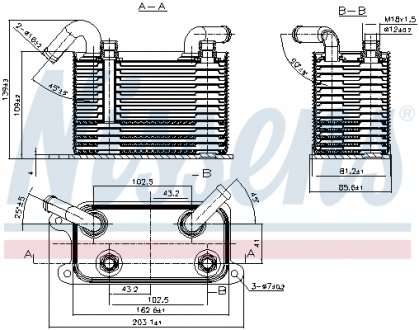 Радиатор масляный VW T5 03- 2,5TDi NISSENS 90722