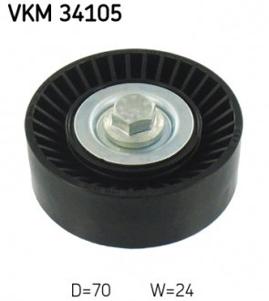 Натяжной ролик, поликлинового ремня (Пр-во) SKF VKM 34105