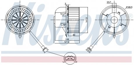 Вентилятор салону VW T4 (вир-во) NISSENS 87155 (фото 1)