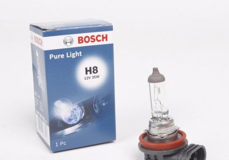 Лампа розжарювання H8 12V 35W PGJ19-1 PURE LIGHT (вир-во) BOSCH 1987302081 (фото 1)