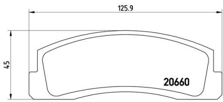 Тормозные колодки Lada 2121 BREMBO P41002 (фото 1)