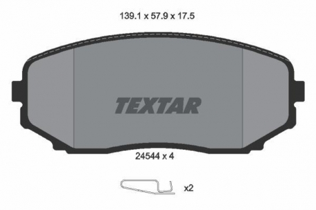 Тормозные колодки дисковые TEXTAR 2454401