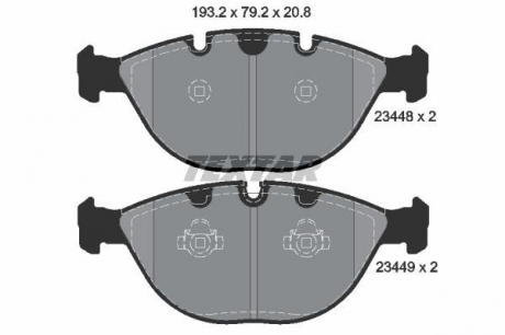 Гальмівні колодки BMW X5(E70,F15)/X6(E71,F16) "F "06>> TEXTAR 2344801 (фото 1)