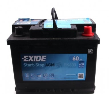 Аккумулятор Start-Stop AGM EXIDE EK600