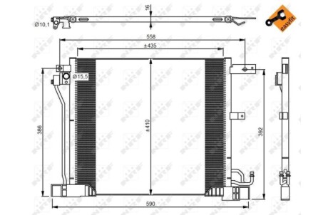 Радіатор кондиціонера NRF 350040