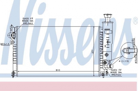 Радіатор системи охолодження NISSENS 63528