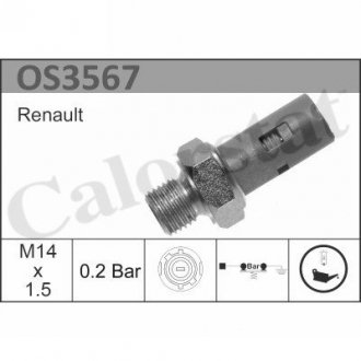 Датчик тиску мастила OPEL/RENAULT/OPEL VERNET OS3567 (фото 1)
