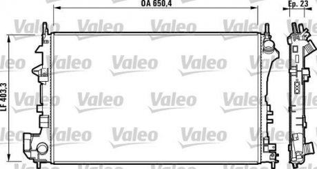 Радиатор системы охлаждения VALEO 732879