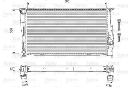 Радиатор системы охлаждения VALEO 701601