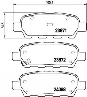 Тормозные колодки дисковые BREMBO P56046 (фото 1)