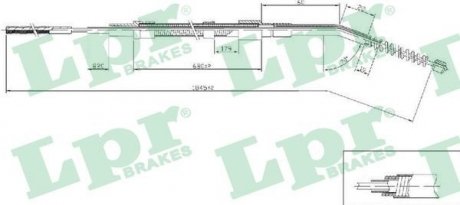 Тросик стояночного тормоза LPR C0067B
