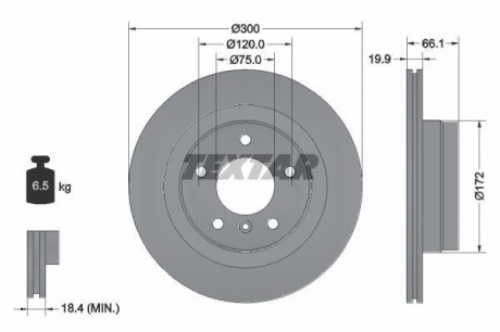 Тормозной диск PRO TEXTAR 92133003