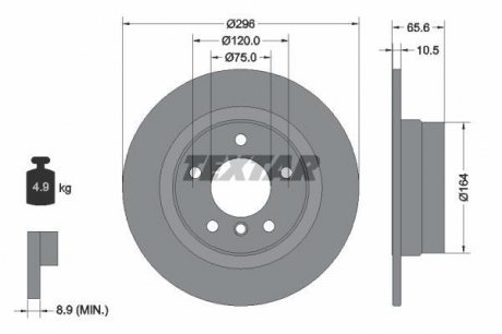 Тормозной диск PRO TEXTAR 92133103
