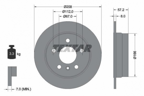 Тормозной диск PRO TEXTAR 92132103 (фото 1)