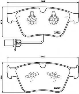 Гальмівні колодки дискові BREMBO P05003 (фото 1)