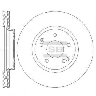 Гальмівний диск передній Hi-Q (SANGSIN) SD3042 (фото 1)