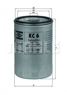 Фильтр топливный MAHLE / KNECHT KC6 (фото 1)