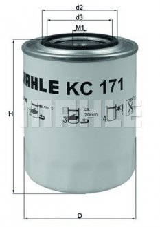 Паливний фільтр MAHLE / KNECHT KC171