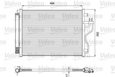 Радиатор кондиционера VALEO 814396