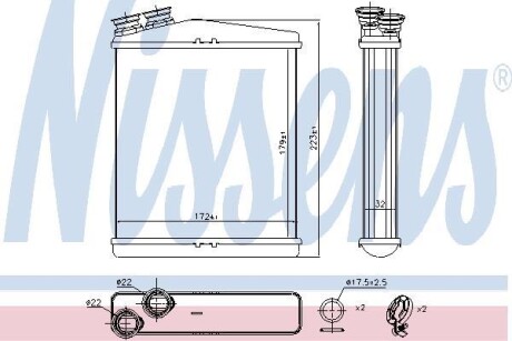 Радиатор отопителя NISSENS 73645