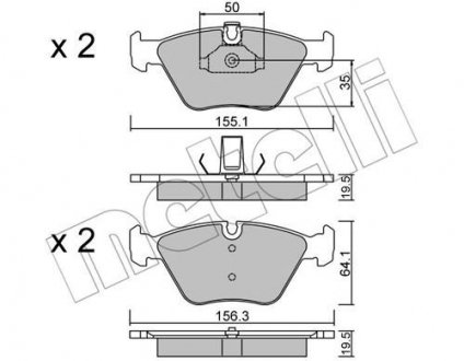 Тормозные колодки METELLI 22-0207-0