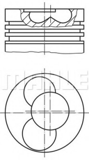 Поршень 3-4 cyl. MAHLE / KNECHT 030 41 02