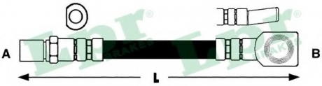 Тормозной шланг LPR 6T46537 (фото 1)