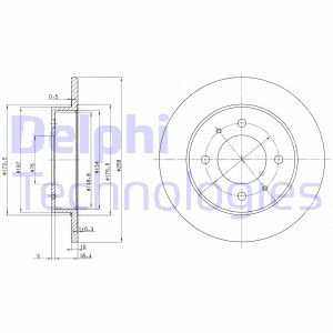 Тормозной диск DELPHI BG3070 (фото 1)