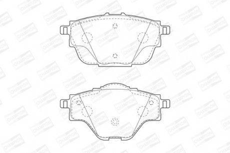 CITROEN Тормозные колодки задн.C4 Grand Picaasso, C4 Picasso 13-,Peugeot 308 CHAMPION 573622CH