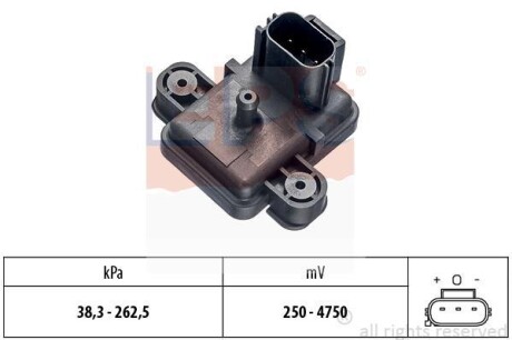 FORD Датчик давления Transit, Transit Connect, Torneo Connect, Focus, 1,8 TDCI EPS 1.993.355