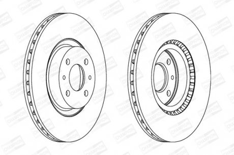 FIAT Диск тормозной передн.Doblo,Bravo, Marea,Alfa Romeo 155,Lancia 96-01 CHAMPION 561387CH