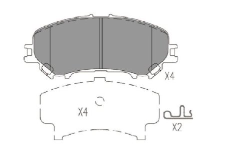 Комплект гальмівних колодок KAVO KBP-6614 (фото 1)